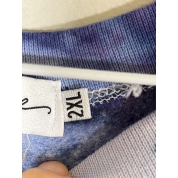Anna Joyce Sweatshirt Women 2XL Blue Tie Dye Vote Hand Dyed Active Yoga Sporty - Picture 6 of 9